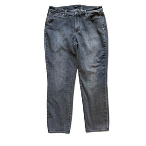 Talbots Charcoal Flawless Five Pocket Slim Stretch Ankle Jeans Size 12 Denim